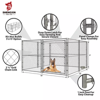 Cage pour chien de luxe en métal galvanisé robuste grand chenil pour chien grand pour l'extérieur avec porte