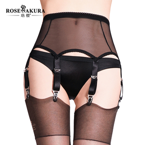 Promotion : Porte-<span class=keywords><strong>jarretelles</strong></span> taille haute grande taille en maille ajourée avec fermeture à agrafes et <span class=keywords><strong>6</strong></span> bretelles élastiques Rosesakura 7369 - Product Image 2