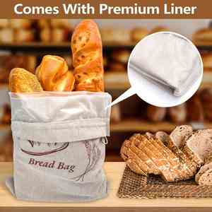 Bolsa de Pan de Lino Ecológica Premium con Cordón, Reutilizable para Guardar Pan Casero, Ideal para Regalo - Product Image 3