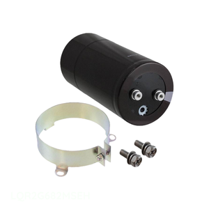Condensador de Aluminio para Montaje en Chasis, Canal del Fabricante 6800 uF, LQR2G682MSEH, 6800UF, 20%, 400V, SCREW - Product Image 1