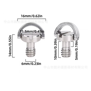 แผ่นยึดกล้องแบบปลดเร็ว C-Ring สแตนเลสสตีล ขนาด 1/4 นิ้ว สำหรับขาตั้งกล้อง ฐานเกลียว 14 มม. 6 มม. - Product Image 1