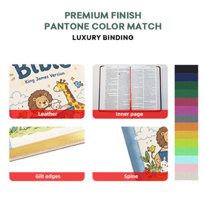 Servicio de Impresión de Biblias en Inglés con Diseños Personalizados de Fábrica, Cubierta de Cuero PU Suave, Logotipos UV, Varios Tamaños - Product Image 2