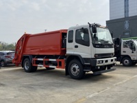 Camion de compression des déchets I-suzu 4x2 14cbm, camion compacteur de déchets, camion compacteur de déchets organiques