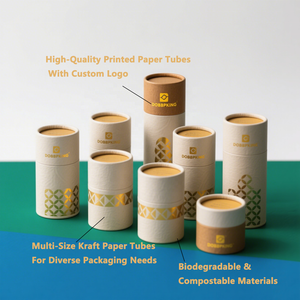 Caja de Tubo de Papel Cilíndrica de Cartón Reciclable y Biodegradable <span class=keywords><strong>Personalizada</strong></span> para Aceite Esencial para el Cabello, Perfume y Condimento de Dulces - Product Image 2