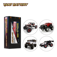 Casing keras pendek tegangan tinggi 2S Lipo baterai 7.6V 5600mAh 100C Graphene dengan konektor Deans untuk model perahu truk RC