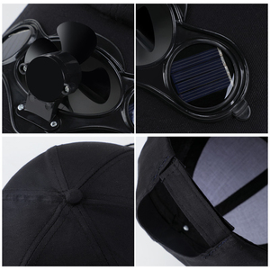 Casquettes de baseball unisexes en coton personnalisables avec ventilateur solaire intégré, ajustables, pour sports d'été en extérieur - Product Image 4