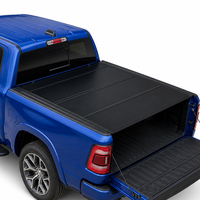 Housse de benne rigide pliable à quatre volets, étanche et à profil bas, pour Nissan Titan Frontier 2019-2024 et Dodge Ram 1500 6'4"