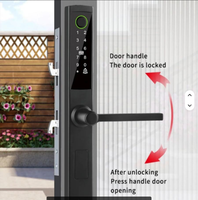 Cerradura Inteligente para Puerta de Madera Aurelysse de Alta Seguridad, con Huella Dactilar Biométrica, Contraseña, Tarjeta IC, Llave, Desbloqueo, Almacenamiento en la Nube, OEM, ODM