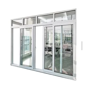 便宜的单透明玻璃PVC/UPVC滑动家用门，白色水平滑动门，PVC/UPVC门窗
