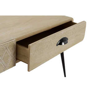 Table basse en MDF Paulownia 100x52x72 avec tiroirs - Product Image 5