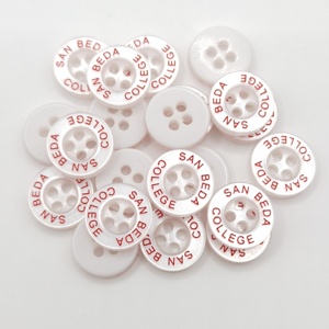 Tùy chỉnh chất lượng cao khắc logo Ngọc Trai Trắng Polyester t Áo sơ mi nút nhựa <span class=keywords><strong>dyeable</strong></span> nhựa nút - Product Image 3