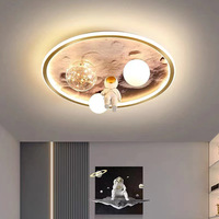 Plafonnier LED pour chambre d'enfant, planète astronaute, lune, lit LED simple