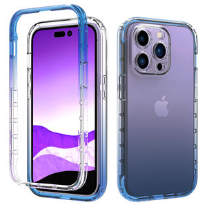 เคสโทรศัพท์ไล่ระดับสีโปร่งใสสูงสำหรับ iPhone 16 17 Pro Air Max 15 14 13 11 8 Pro Max PLUS S23 S22 S21 PLUS ultra - Product Image 2