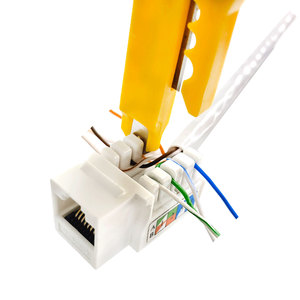 모듈식 네트워크 비 차폐 펀치 다운 고양이 6 모듈 잭 RJ45 Cat6a 90 도 UTP 툴리스 키스톤 잭 - Product Image 6