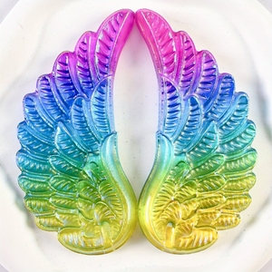 Vente en gros de cristal brut de sélénite aura arc-en-ciel en titane, pierre scintillante à effet arc-en-ciel irisé pour - Product Image 1