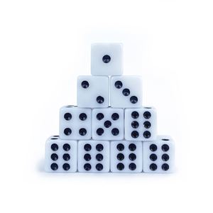 Juego de Dados de 6 Caras en Blanco, Negro, Azul y Rojo, 12mm, Venta al Por Mayor - Product Image 3