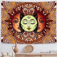 Tapisserie murale Mandala en polyester, décoration murale, impression HD, résistante à la décoloration, vente en gros, lavage à la main, style bohème