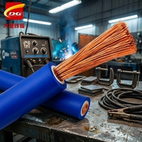 Cable de Soldadura de Cobre Estándar 1/0 2/0 3/0 4/0 AWG, Cable de Soldadura Flexible de Alta Calidad para Trabajo Pesado, Doble Capa