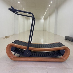 Tapis de course manuel ergonomique Cheernin sans <span class=keywords><strong>électricité</strong></span> pour salles de sport et centres de fitness, tapis de course incurvé en bois de qualité supérieure - Product Image 2