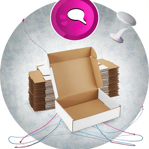 Boîte en carton ondulé en papier d'avion recyclé haut de gamme imperméable en gros, emballage léger en forme d'avion en kraft - Product Image 3