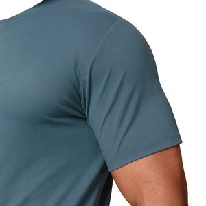 เสื้อยืดออกกำลังกายแขนสั้นผ้าโพลีเอสเตอร์ผสมสแปนเด็กซ์ แห้งเร็ว สำหรับวิ่ง ฟิตเนส ยิม ใส่สบาย รับสกรีนโลโก้ตามแบบ - Product Image 5