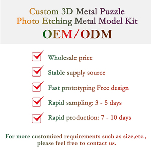 उच्च गुणवत्ता वाली मजाकिया पहेली उडी 3 डी धातु स्टीमशिप मॉडल सेट कस्टम एचिंग स्टेनलेस स्टील खिलौना जुगसॉ पहेली - Product Image 4