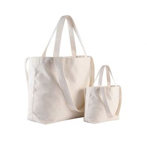 Sac de courses réutilisable en gros à double poignée avec logo, fourre-tout en toile épaisse vierge et portable pour supermarché - Product Image 1