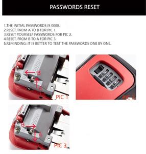 Wall Mounted Safe <b>Box</b> With 4 Digit Combination <b>Lock</b> Waterproof Key Storage For Home Office Garage Outdoor Use - Product Image 6