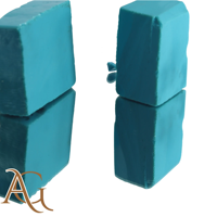Cristal brut turquoise bleu verdâtre, nano cristal résistant à la chaleur, qualité facettage, brut pour la lapidaire, découpe de pierres précieuses, matière première synthétique