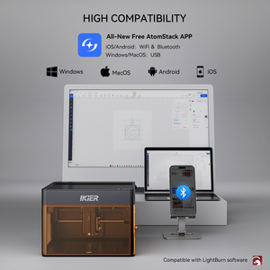 IKIER FLEX CLASS-4 7W 14W Diode 1.2W IR Laser Engraver Cutter Metal Safety Desktop Mini Portable Dual Laser Engraving Machine - Product Image 4