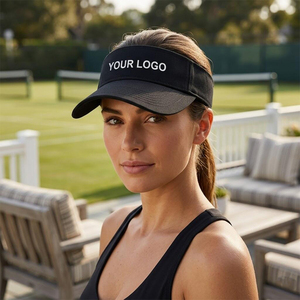 SHNY Venta al por Mayor, MOQ Bajo, Visera de Algodón Premium, Logotipo Personalizado, Visera Deportiva Lisa para Golf y Tenis - Product Image 2