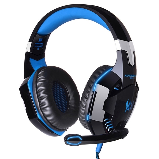 2020 Hot Product PC Gaming Headset Headphone 7.1 with LED Light KOTION EACH G2000 Bass Stereo Wired Earphone