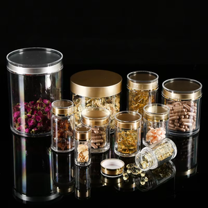 Pot en plastique transparent de luxe 500 ml 700 g Pot à miel Pot de conservation alimentaire pour thé Noix Herbes Bonbons Poudre Huile Capsule - Product Image 5