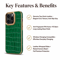 Étui de téléphone en cuir véritable pour iPhone 16 15 14 13 12 Pro Max, cadre en TPU antichoc avec protection de l'objectif, logo personnalisé OEM