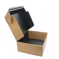 Boîte d'expédition en carton ondulé avec fermeture à glissière et bande détachable en papier kraft écologique avec logo personnalisé pour vêtements, produits de beauté, accessoires 3C, livres