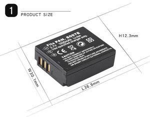 1000mAh CGR CGA-S007 S007A S007E DMW-BCD10E充電式カメラバッテリーDMC TZ1 TZ2 TZ3 TZ4 <span class=keywords><strong>TZ5</strong></span> TZ50 TZ15用 - Product Image 6