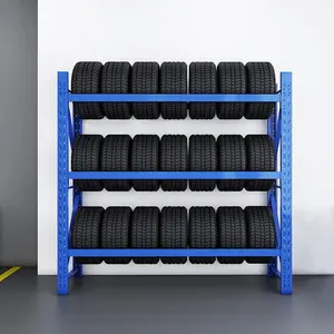 OEM ODM Steel Wheel Racks Car Tire Display Rack Stackable Heavy Truck Tire Racking Motorcycle Spare Tyre Rack