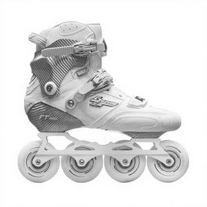 पेशेवर पूर्ण सेट कार्बन फाइबर इनलाइन स्केटिंग व्हील रोलर स्केट्स स्लैलम गति स्केटिंग एल्यूमीनियम मिश्र धातु फ्रेम आउटडोर - Product Image 4