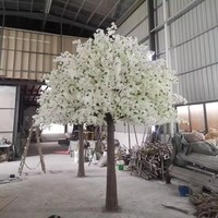 2 m3m4 m großer Kunststoff japanischer Elfenbein-Blütenbaum künstlicher Sakura-Kerzenschloss künstlicher rosa Baum künstlicher Scheinbaum für den Außenbereich