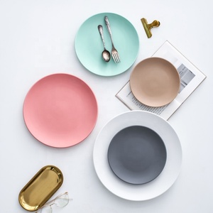 Assiette en céramique mate simple pour cuisine occidentale, usage commercial et domestique, plat de cuisson en céramique colorée, style <span class=keywords><strong>nord</strong></span>-européen - Product Image 6