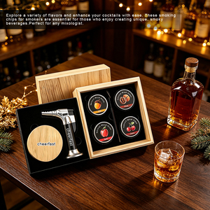 Kit de Ahumador de Cócteles Personalizado, Set de Ahumador de Bourbon para Cócteles de <span class=keywords><strong>Whisky</strong></span> Old Fashioned, Kit Infusor con 4 Sabores de Virutas de Madera, Regalos para Hombres - Product Image 6