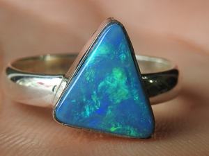 Australian Multi Fire <b>Opal</b> Bezel Setting Gemstone <b>Rings</b> 925 Sterling <b>Silver</b> Men's <b>Opal</b> Doublets 9.5US Size Handmade Classic - Product Image 4