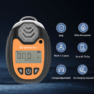 גלאי גז H2S נייד בעל דיוק גבוה של Eranntex, 0-100ppm, עם אזעקה קולית, מנתח גז רב תכליתי, גלאי גז יחיד - Product Image 2