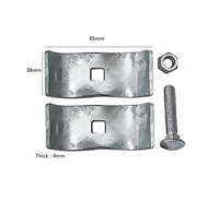 Colliers de fixation pour panneaux de clôture grillagée, charnières de poteau 1-3/8 po, colliers de fixation pour panneaux de chenil pour cadre de panneau en tube rond