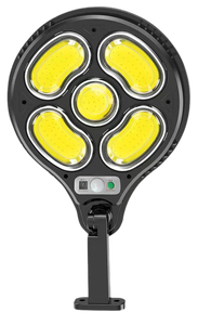 ไฟถนน LED พลังงานแสงอาทิตย์ 5 หัว สำหรับภายนอกอาคาร, โคมไฟติดผนังพลังงานแสงอาทิตย์พร้อมเซ็นเซอร์ตรวจจับความเคลื่อนไหว PIR, แผงโซลาร์เซลล์แบบถอดได้, กันน้ำระดับ IP65 - Product Image 2