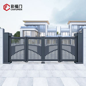 उच्च गुणवत्ता वाले इलेक्ट्रिक फोल्डिंग गेट एल्यूमीनियम मिश्र धातु स्वचालित स्विंग गेट अनुकूलन आकार रिमोट कंट्रोल विला सामने प्रवेश द्वार - Product Image 1