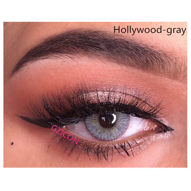 Hollywood gray Soft 4 color beauty style wholesale yearly contact lenses natural color lenses