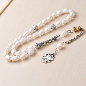 Ys373 Natuurlijke Echte 8Mm Parel Rozenkrans Ketting Tasbih Tasbeeh Parel Islamitische Moslim Kralen Zoetwater Parel Rozenkrans - Product Image 2