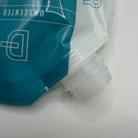 Pochettes souples personnalisées de 3,78 L (1 gallon) avec bec verseur d'angle pour savon liquide, détergent, shampoing, jus et eau minérale