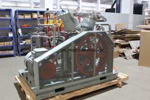Compresor de oxígeno industrial Sulzer <span class=keywords><strong>SIAD</strong></span> de 12bar, 15kW, CA, sin aceite, alternativo con bomba de motor estacionario, cojinete de motor y PLC - Product Image 3
